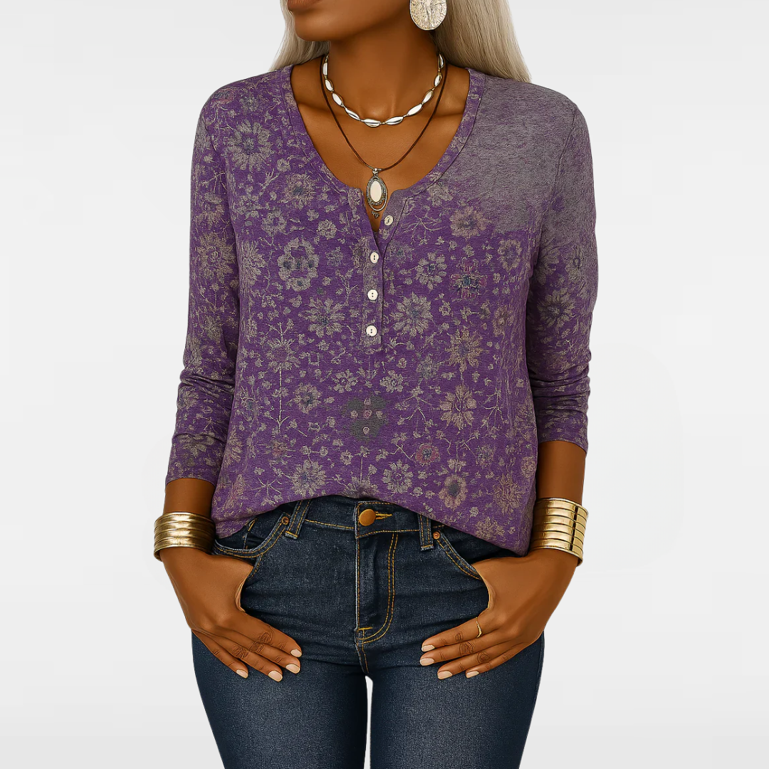 FLEXIA | BLOUSE FLORALE À MANCHES LONGUES