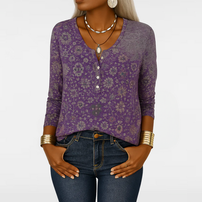 FLEXIA | BLOUSE FLORALE À MANCHES LONGUES