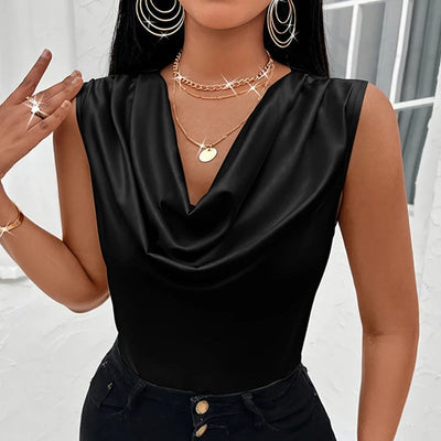 BRITTANY | TOP EN SATIN ÉLÉGANT