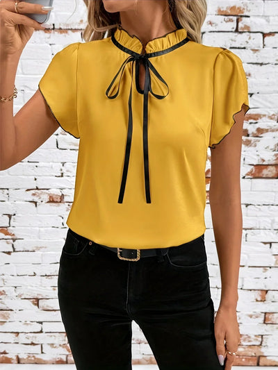 ROSEMARY | BLOUSE À MANCHES VOLANTES ÉLÉGANTES