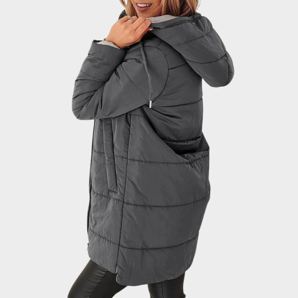 Fiora | Veste Puffer à Capuche Décontractée