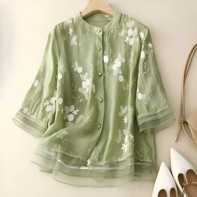 MILLIE | BLOUSE EN BRODERIE FLORALE