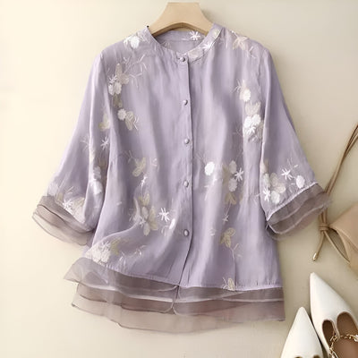 MILLIE | BLOUSE EN BRODERIE FLORALE
