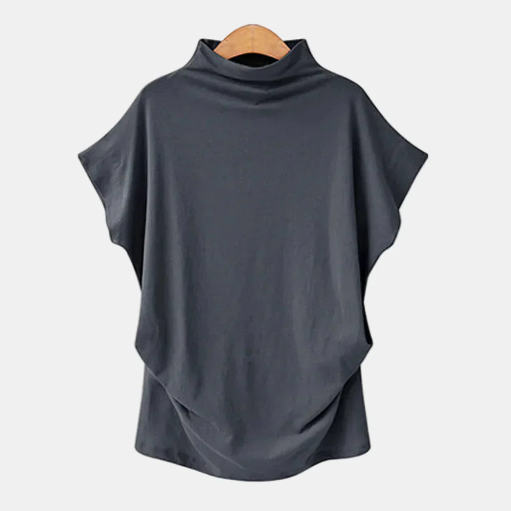 Lyra | Blouse à col roulé à manches courtes