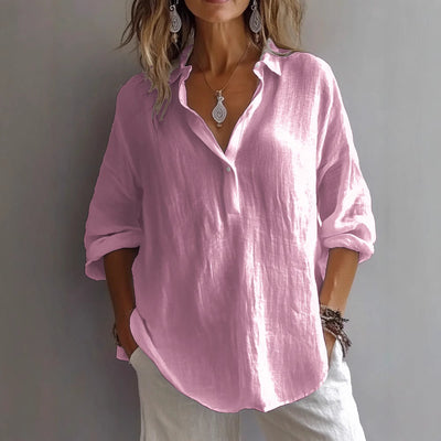 DIANE | BLOUSE LOOSE À COL EN V