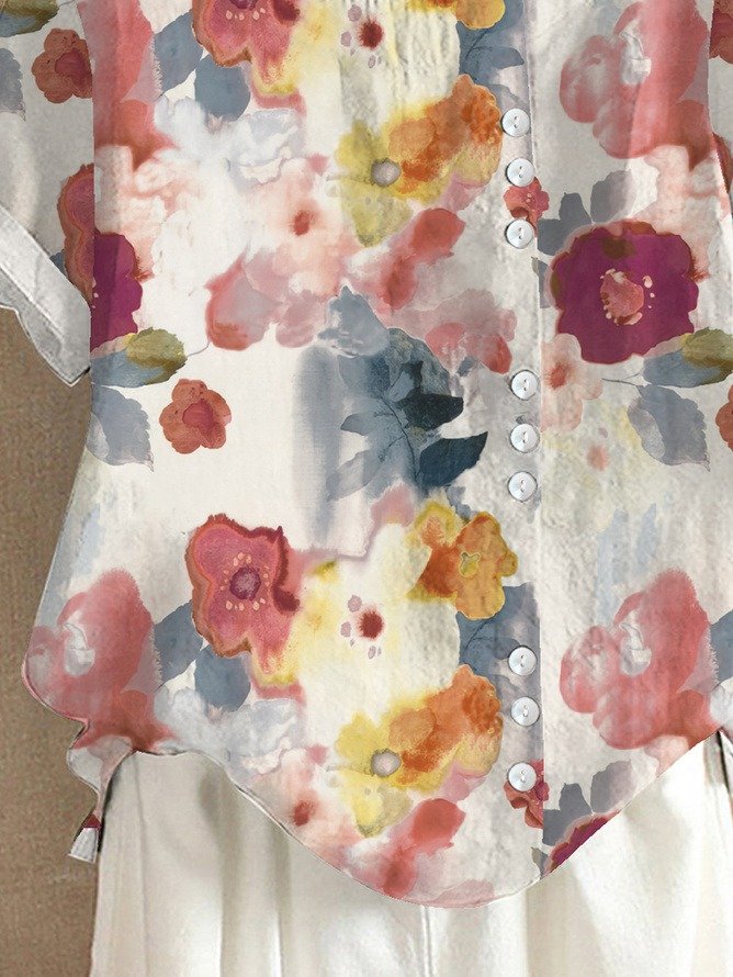 BLOOM | BLOUSE FLORALE À BOUTONS