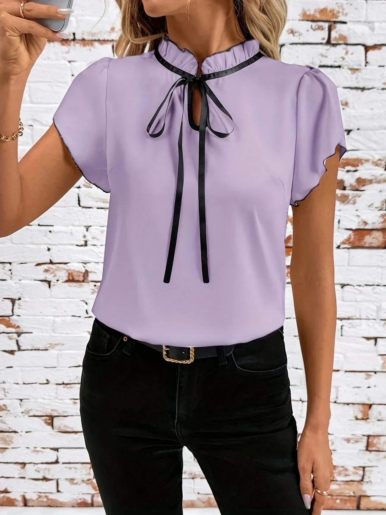 ROSEMARY | BLOUSE À MANCHES VOLANTES ÉLÉGANTES