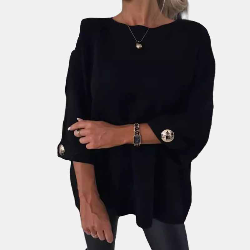 Elsinara | Haut à Boutons à Manches Longues